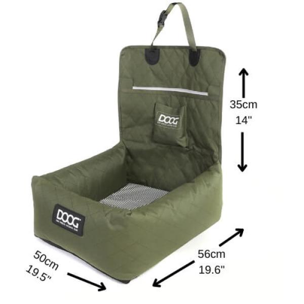 Doog Car Seat Green Gr. S/M 50x56x35xm bis 15kg Doog Car Seat Green Gr. S/M 50x56x35xm bis 15kg